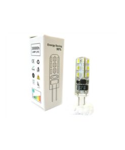 Lampada LED Bispina G4 Con Silicone 24 SMD 3014 DC/AC 12V Bianco Caldo Senza Cambiare Trasformatore