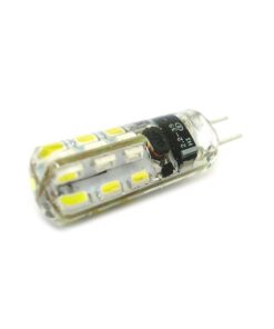 Alternative view of Lampada LED Bispina G4 Con Silicone 24 SMD 3014 DC/AC 12V Bianco Caldo Senza Cambiare Trasformatore