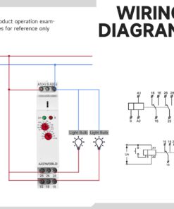 Relè Passo Passo Silenzioso, Relè Temporizzatore Modulare (0.1S-10D), 2 Funzione in Unico Relay, 1 Modulo Barra DIN, AC/DC12-240V, 2X16A, Funzione DC/AC 12V 24V 220V GRT8