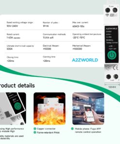 Alternative view of Interruttore WiFi Modulare 220V 40A, App Tuya Smart Life