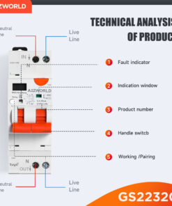 Interruttore Differenziale Magnetotermico WiFi con Riarmo Automatico e Display, Salvavita Tipo A Curva C 30mA, 220V 1-20A 2M, App Tuya con Misure: Corrente Residua, Intensità, Potenza, Tensione, Temperatura, Consumo