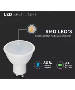 Lampada Led GU10 5W 400LM 220V 110 Gradi Neutro 4000K Diffusore Opale SKU-211686