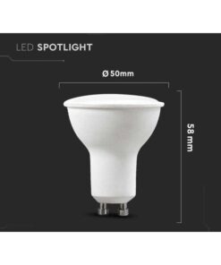 6 PZ Lampada Led GU10 5W 220V 110 Gradi Bianco Neutro 4000K Diffusore Opale SKU-212740