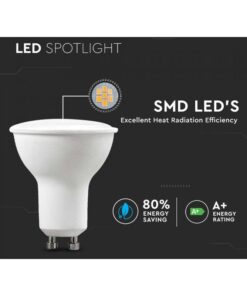 6 PZ Lampada Led GU10 5W 220V 110 Gradi Bianco Neutro 4000K Diffusore Opale SKU-212740
