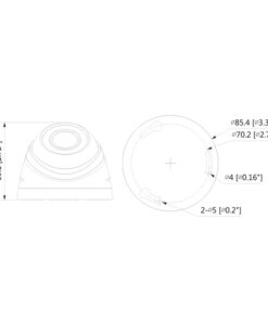 Alternative view of Telecamera Analogica Dome 720P 1MP Ottica Fissa 2.8mm IP67 DC12V HDCVI Smart IR Carcassa Plastica DAHUA HAC-HDW1000RP
