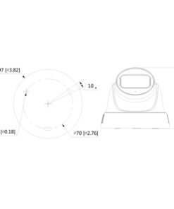 Alternative view of Telecamera Analogica Dome 4K 8MP Ottica Fissa 3.6mm HDCVI IR Eyeball IP67 DC12V DAHUA HAC-HDW1801TL