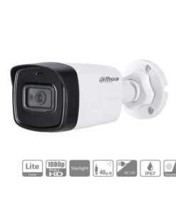 Telecamera Analogica Bullet 1080P 2MP Starlight Ottica Fissa 3.6mm IP67 DC12V HDCVI Smart IR Carcassa Plastica DAHUA HAC-HFW1230TLP