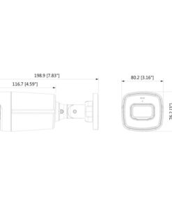 Alternative view of Telecamera Analogica Bullet 1080P 2MP Starlight Ottica Fissa 3.6mm IP67 DC12V HDCVI Smart IR Carcassa Plastica DAHUA HAC-HFW1230TLP