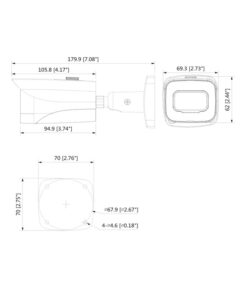 Alternative view of Telecamera Analogica Bullet 1080P 2MP Full Color Starlight 120dB True WDR 3DNR Ottica Fissa 3.6mm IP67 DC12V HDCVI Carcassa Plastica DAHUA HAC-HFW2249EP-A