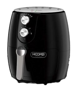 Friggitrice ad Aria 3.5L 1500W Temperatura Max 200gradi con Cestello Rimovibile Antiaderente con Timer 30min Acustico Nero