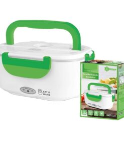 Scaldavivande Elettrico 1.1L 40W Riscalda Porta Pranzo Lunchbox con Contenitori Staccabili Verde
