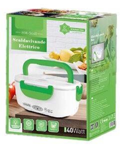 Alternative view of Scaldavivande Elettrico 1.1L 40W Riscalda Porta Pranzo Lunchbox con Contenitori Staccabili Verde