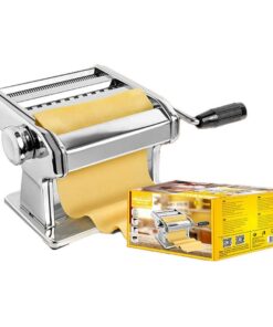 Macchina per Pasta con Trafile Staccabili Rulli in Acciaio Regolabile 9 Spessore Perfetto per Lasagne Tagliatelle e Tagliolini SKU 5120