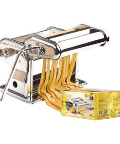 Macchina per Pasta con Trafile Staccabili Rulli in Acciaio Regolabile 9 Spessore Perfetto per Lasagne Tagliatelle e Tagliolini SKU 5125