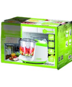 Alternative view of Tritatutto da Cucina Elettrico a Doppia Lame in Acciaio Inox 250W con 2 Velocita Vassoio in Vetro Temperato Capacita 400ml Verde