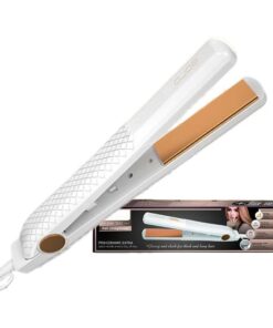 Piastra per Capelli 30W Riscaldamento Rapido con Piastre da 10cm in Ceramica Max 200 gradi con Cavo Girevole a 360 per Capelli Lisci Bianco