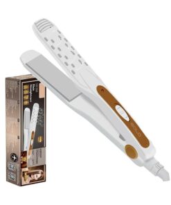 Piastra per Capelli 30W Riscaldamento Rapido con Piastre da 10cm in Ceramica Max 200 gradi con Cavo Girevole 360 Bianco Capelli Lisci SKU 7860