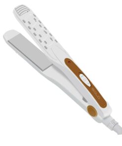 Piastra per Capelli 30W Riscaldamento Rapido con Piastre da 10cm in Ceramica Max 200 gradi con Cavo Girevole 360 Bianco Capelli Lisci SKU 7860