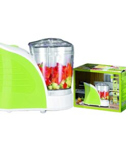 Tritatutto da Cucina Elettrico a Doppia Lame in Acciaio Inox 200W con 2 Velocita Vassoio in Vetro Temperato Capacita 400ml Verde