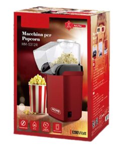 Macchina per Popcorn ad Aria Calda 1200W Preparazione Veloce Max 3 minuti Senza Olio e Grassi Facile da Pulire SKU 5312R