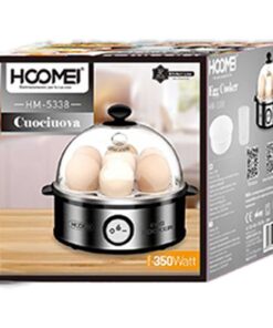 Cuociuova in Alluminio 350W con 7 Posti per Uova Facile da Sbucciare Morbide Medie Dure con Contenitore per Omellete Spegnimento Automatico