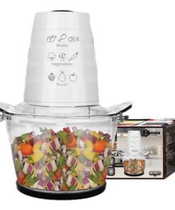 Alternative view of Tritatutto da Cucina Elettrico a Doppia Lame in Acciaio Inox 200W con Vassoio in Vetro Temperato Capacita 1L Bianco