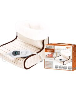 Scaldapiede Elettrico 100W in Maglia Riscalda Piede Elettrico 3 Livelli Intensità Termoforo Relax per Piedi Soffice Rivestimento Interno