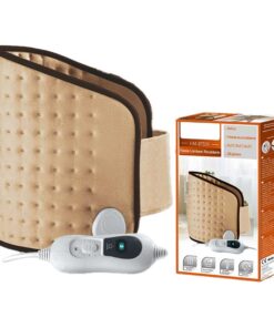 Cintura Termica 100W Fasce Lombare Riscaldamento a 3 Livelli Materiale Lavabile in Poliestere Spegnimento Automatico 290x690mm