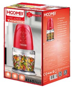 Alternative view of Tritatutto da Cucina Elettrico con Modalita Rapido 260W con Lama in Acciaio Inox Vassoio Capicita Max 500mL Rosso