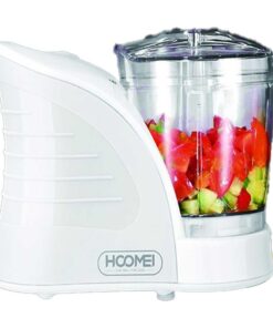 Alternative view of Tritatutto da Cucina Elettrico a Doppia Lame in Acciaio Inox 200W con 2 Velocita Vassoio in Vetro Temperato Capacita 400ml Bianco