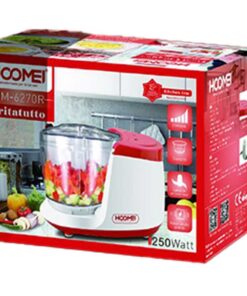 Tritatutto da Cucina Elettrico a Doppia Lame in Acciaio Inox 250W con 2 Velocita Vassoio in Vetro Temperato Capacita 400ml Rosso