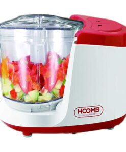 Tritatutto da Cucina Elettrico a Doppia Lame in Acciaio Inox 250W con 2 Velocita Vassoio in Vetro Temperato Capacita 400ml Rosso