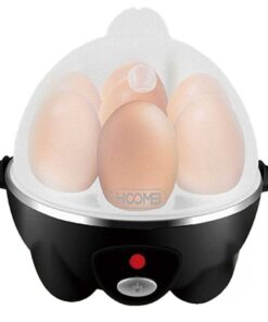 Cuociuova 350W con 7 Posti per Uova Facile da Sbucciare Morbide Medie Dure con Contenitore per Omellete Spegnimento Automatico Nero