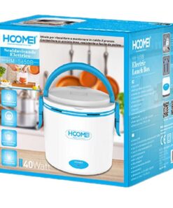 Alternative view of Scaldavivande Elettrico 40W Riscalda Porta Pranzo Lunchbox con 2 Contenitori Plastica 0.5L e Alluminio 0.7L Cavo Staccabile Blu
