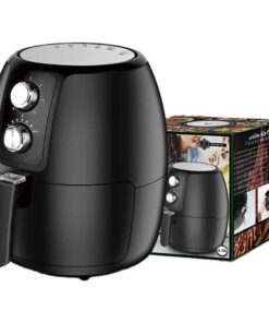 Friggitrice ad Aria 4.5L 1500W Temperatura Max 200gradi con Cestello Rimovibile Antiaderente con Timer 30min Acustico Nero