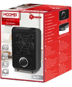 Mini Termoventilatore Elettrico 600W Termostato Regolabile con Protezione Anti Surriscaldamento Colore Nero