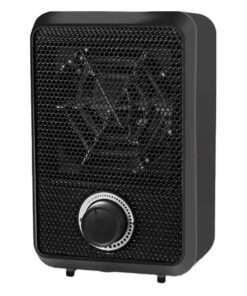 Mini Termoventilatore Elettrico 600W Termostato Regolabile con Protezione Anti Surriscaldamento Colore Nero