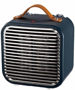 Mini Termoventilatore in Ceramica con Potenza Regolabile 600W 1200W con Autoprotezione Surriscaldamento Quadrato Grigio Scuro