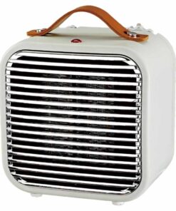 Mini Termoventilatore in Ceramica con Potenza Regolabile 600W 1200W con Autoprotezione Surriscaldamento Quadrato Bianco
