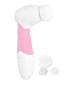 Spazzola per Pulizia del Viso 4  in 1  Spazzola per il Corpo Spazzola Morbida per il Viso Spugna per il Viso e Testina Esfoliante Rosa