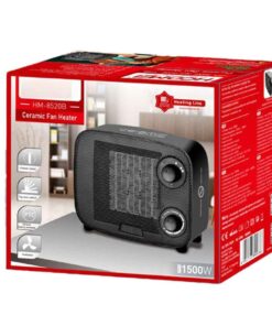 Mini Termoventilatore in Ceramica Potenza Regolabile 750W 1500W con Livelli Regolabile con Autoprotezione Surriscaldamento Nero