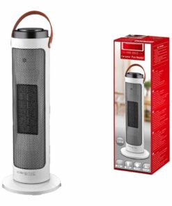 Termoventilatore in Ceramica Oscillante Automatica con Potenza Regolabile 1000W 2000W Autoprotezione Surriscaldamento Bianco 8845