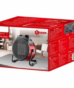 Mini Termoventilatore in Ceramica Potenza Regolabile 1000W 2000W con Livelli Regolabile con Autoprotezione Surriscaldamento Rosso