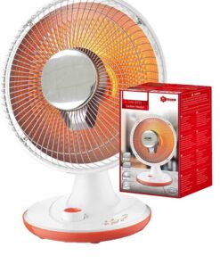 Stufa Elettrica a Parabola in Fibra di Carbonio con 2 Livelli di Riscaldamento 300W 600W Diametro 30cm