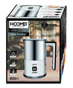 Montalatte Elettrico 550W Capacita Massima 250mL per Capuccino Caffe Macchiato Base con Rotazione a 360gradi Materiale in Alluminio