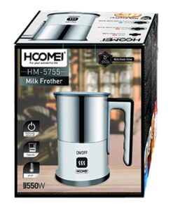 Montalatte Elettrico 550W Capacita Massima 250mL per Capuccino Caffe Macchiato Base con Rotazione a 360gradi Materiale in Alluminio