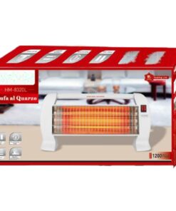 Alternative view of Stufa Elettrico al Quarzo 1200W con 3 Lampade al Quarzo per Riscaldamento Rapido Bianco 2 Interruttore per Livello Potenza Bianco