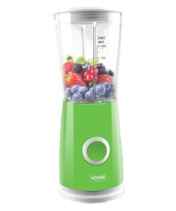 Frullatore Elettrico da Cucina 400mL 170W per Verdure e Frutta con Modalita Impulso 4 Lame Inox Colore Rosso