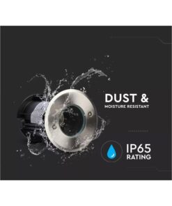 Faretto Rotondo Per Lampada GU10 Calpestabile Segnapasso Incasso da Pavimento IP65 Carrabile Acciaio SKU-7515