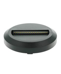 Faretto Luci Led Segnapasso Rotondo Carcassa Nera 2W Bianco Neutro IP65 Montaggio a Plafone SKU-1316